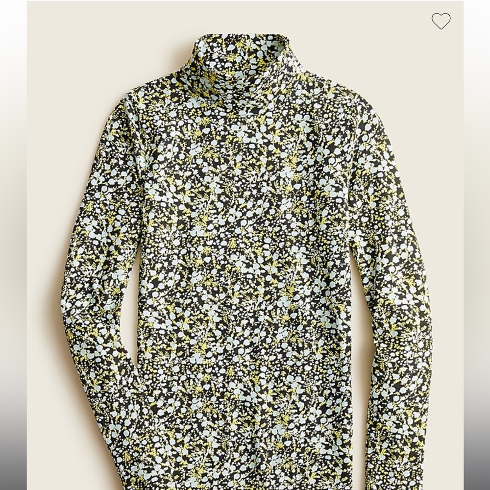 J Crew tissue turtleneck floral size M